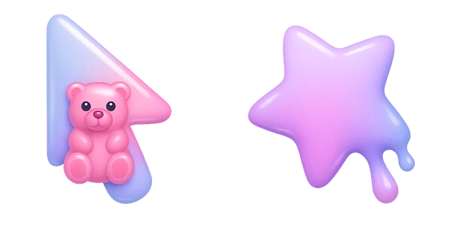 morute aesthetics teddy star custom cursor