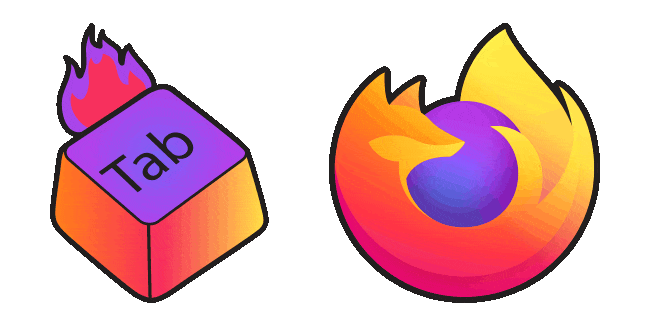 mozilla firefox logo tab animated custom cursor