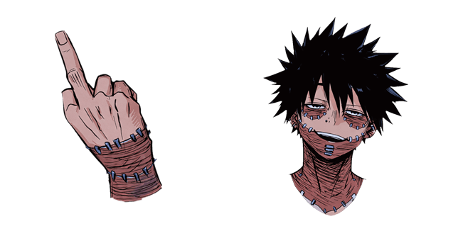 my hero academia dabi middle finger custom cursor