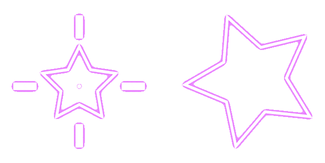 neon star crosshair animated custom cursor