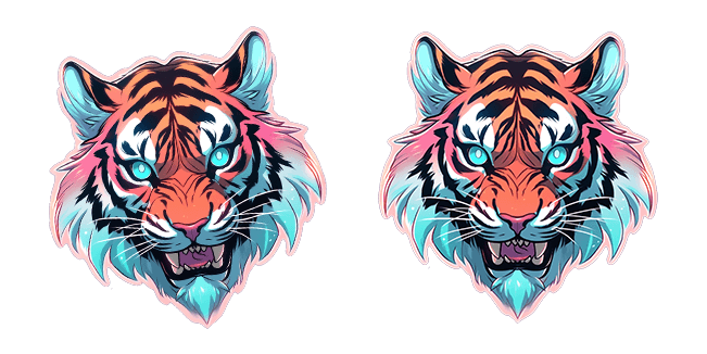 neon tiger custom cursor