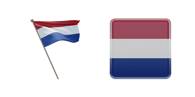 netherlands flag 3D custom cursor