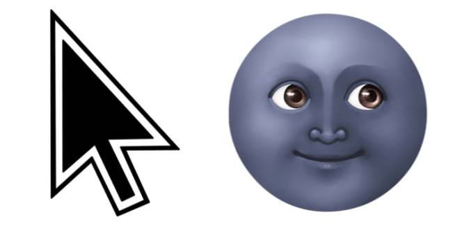 prank new moon face emoji macos custom cursor