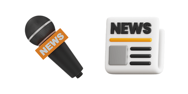 news microphone & newspaper 3D custom cursor