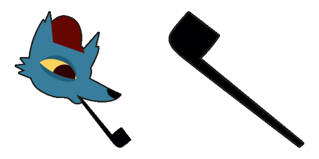 night in the woods cabin wolf pipe animated custom cursor