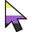 Non Binary Furry Paw Arrow Pride