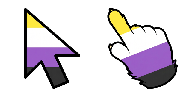 non binary furry paw arrow pride custom cursor