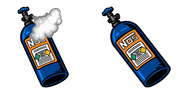 nos nitrous bottle animated custom cursor