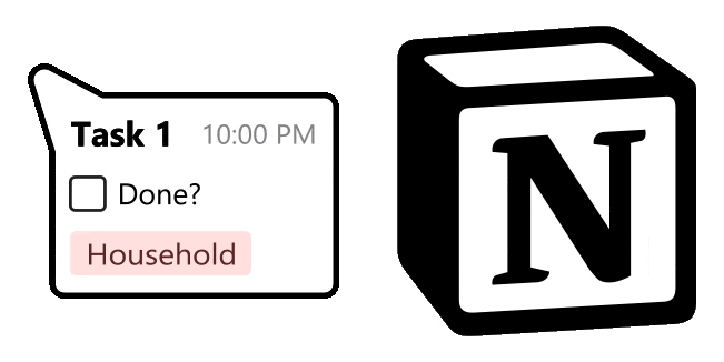 notion logo todo list animated custom cursor