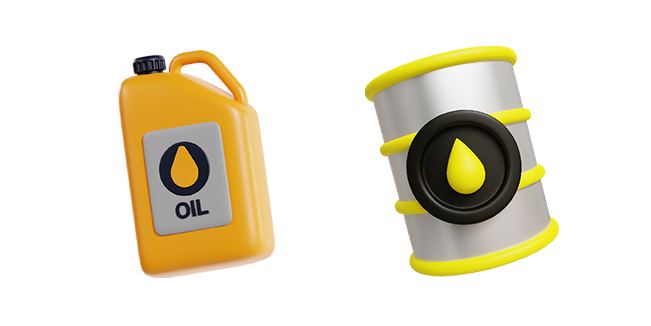 oil can & oil barrel 3D custom cursor