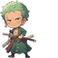 One Piece Chibi Roronoa Zoro Animated