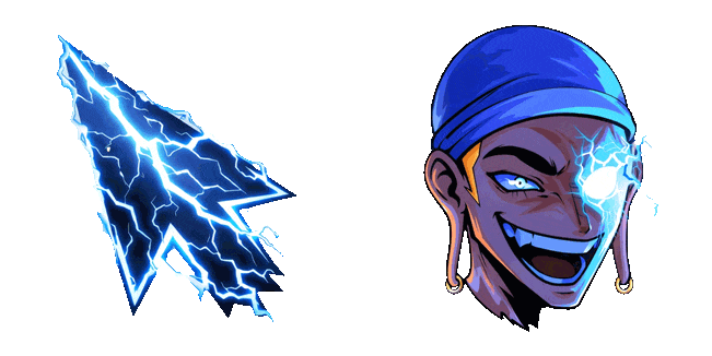 one piece enel lightning arrow animated custom cursor