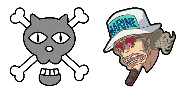one piece jango black cat pirates animated custom cursor