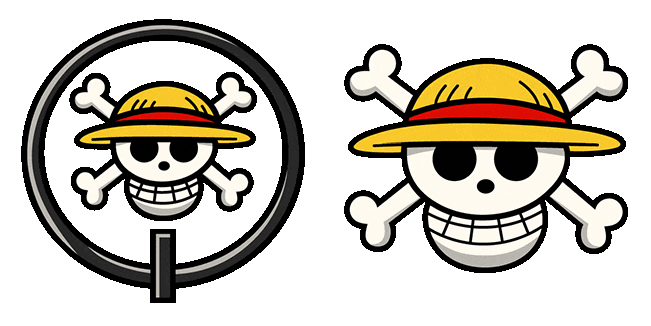 one piece jolly roger crosshair animated custom cursor
