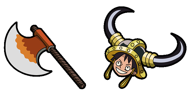 one piece luffy elbaf arc and axe animated custom cursor