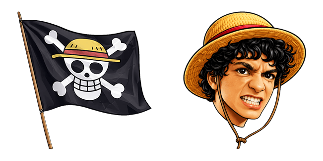 one piece netflix monkey d luffy straw hat pirates flag custom cursor
