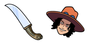 One Piece Portgas D. Ace & Knife Cursor - Anime Cursors - Sweezy