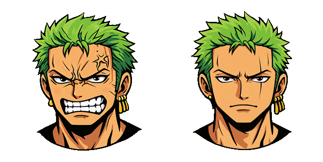one piece zoro unhinged rage animated custom cursor