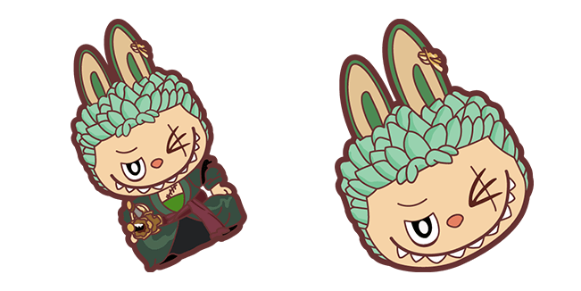 one piece zoro x labubu custom cursor