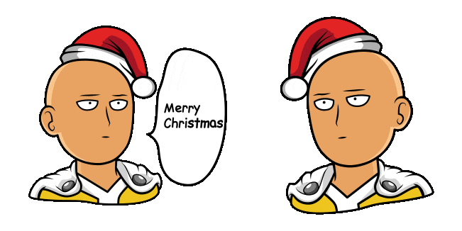 one punch man saitama merry christmas animated custom cursor