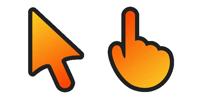 orange gradient animated custom cursor
