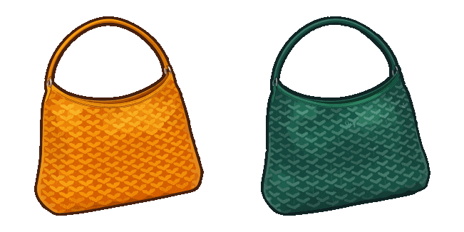 orange green goyard bag animated custom cursor