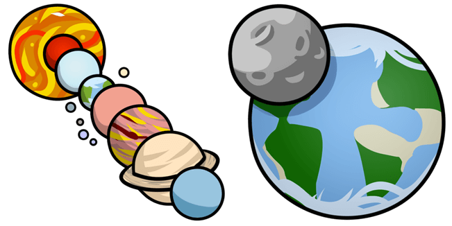 parade of planets earth custom cursor