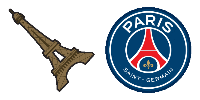 paris saint germain eiffel tower animated custom cursor