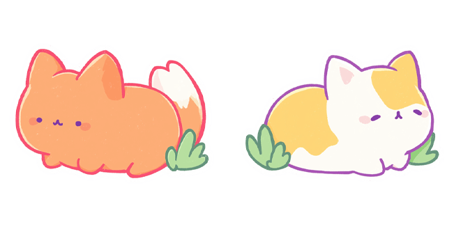 pastel napping cats custom cursor