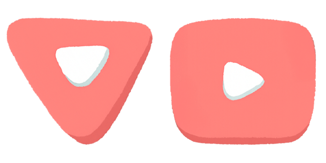 pastel youtube logo custom cursor