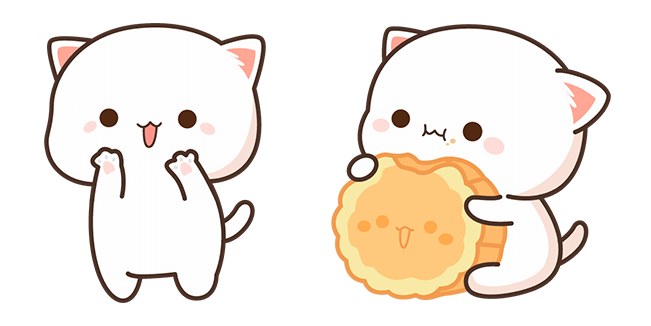 Peach Eating Goma Cookie Cursor - Cute Cursor - Sweezy Cursor