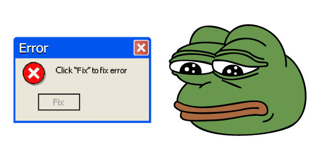 pepe the frog error meme custom cursor