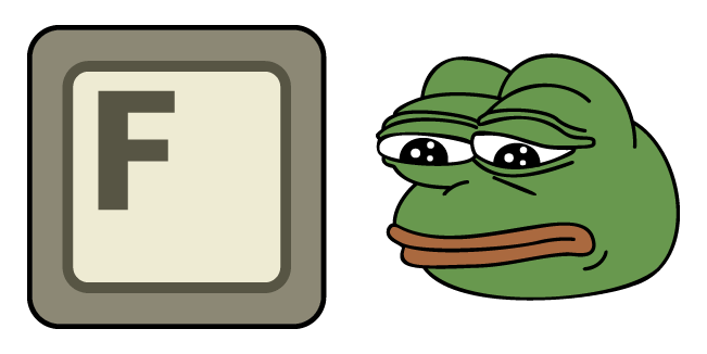 pepe the frog press f meme custom cursor