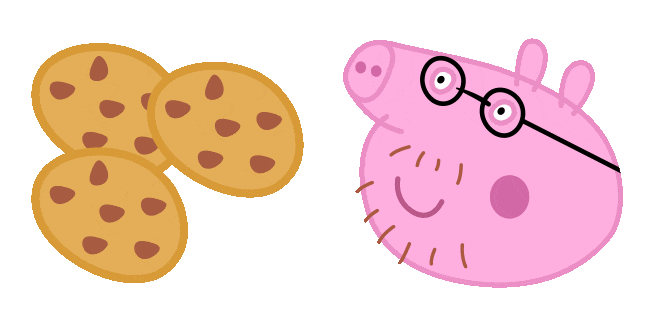 peppa pig daddy pig cookie animated custom cursor