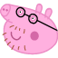 Peppa Pig Daddy Pig & Cookie Animated