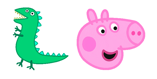 peppa pig george mr dinosaur animated custom cursor