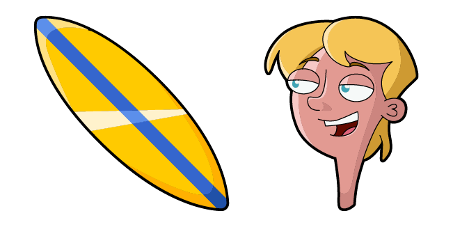 phineas and ferb jeremy johnson surfboard custom cursor