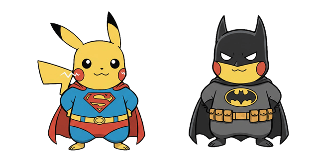 pikachu batman superman custom cursor