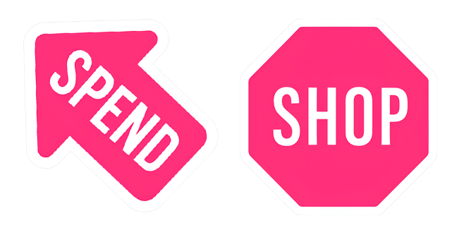 pink aesthetic shopping road signs custom cursor