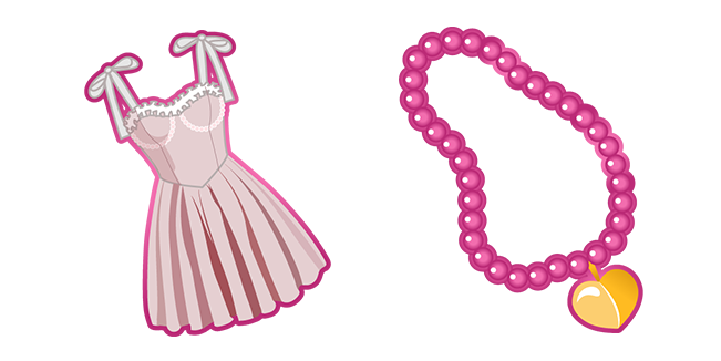 pink dress necklace custom cursor