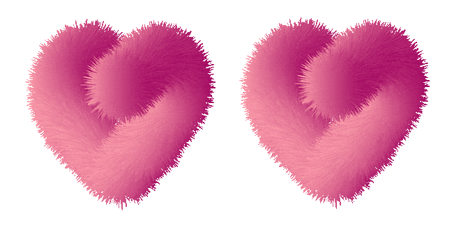 pink fluffy heart animated custom cursor