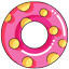 Pink Swimming Circle Animated
