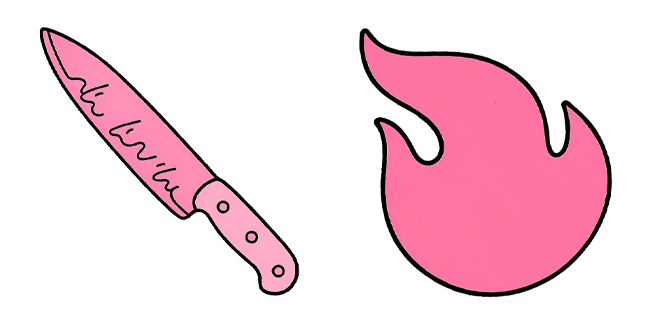 pinky style knife & flame custom cursor