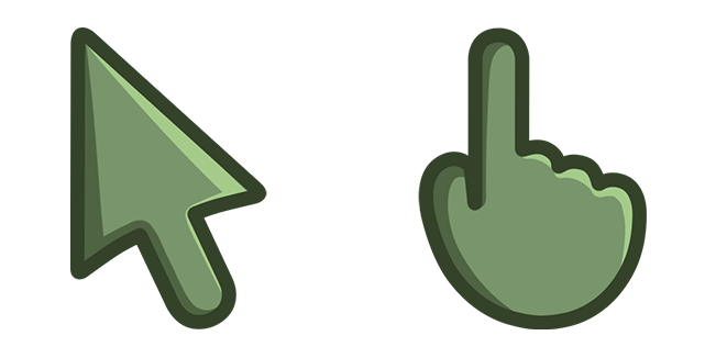 plain green custom cursor