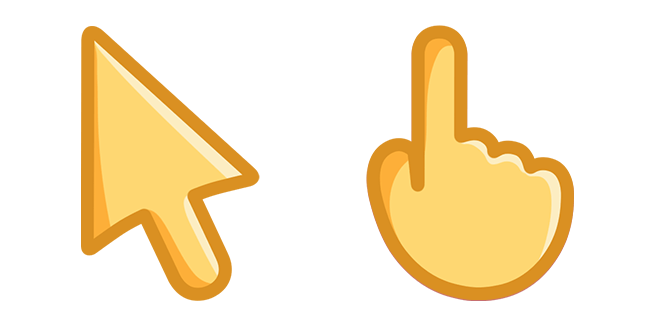 plain yellow custom cursor