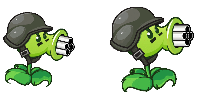 plants vs zombies gatling pea animated custom cursor
