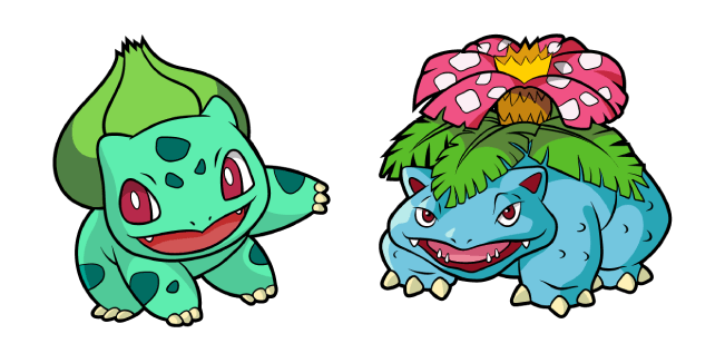 Pokémon X and Y Bulbasaur Venusaur Embroidery, shiny bulbasaur