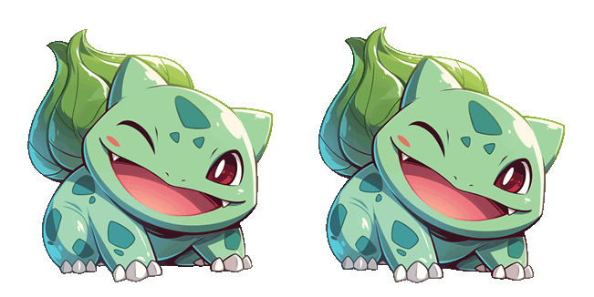 pokemon bulbasaur winking animated custom cursor