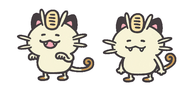 pokemon smile meowth animated custom cursor