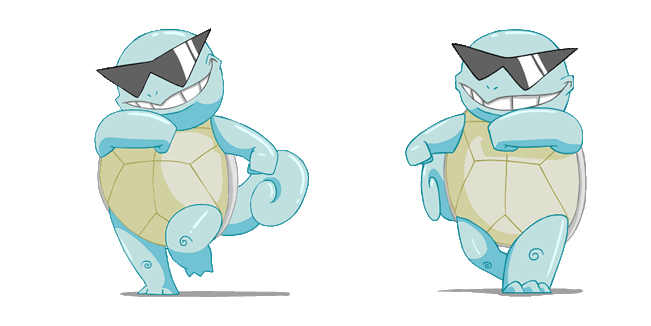 pokemon squirtle with glasses animated custom cursor